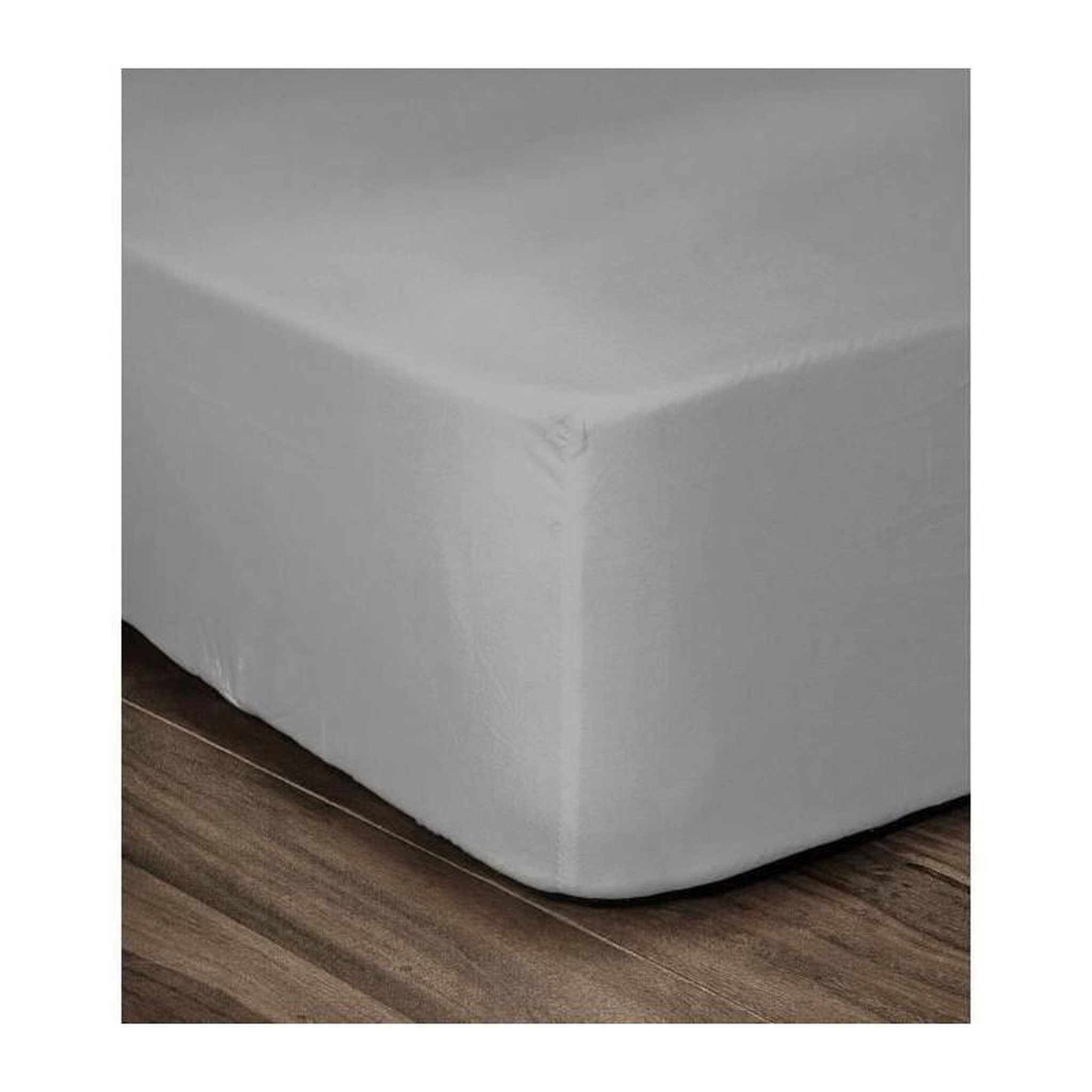 Voir la diapositive 2 : LOVELY HOME LOVELY HOME Drap Housse 100% Coton 140x190cm - Bonnet 35cm - Gris clair