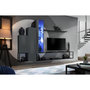 Voir la diapositive 2 : Paris Prix Ensemble Meuble TV Design  Switch VIII  240cm Gris & Noir
