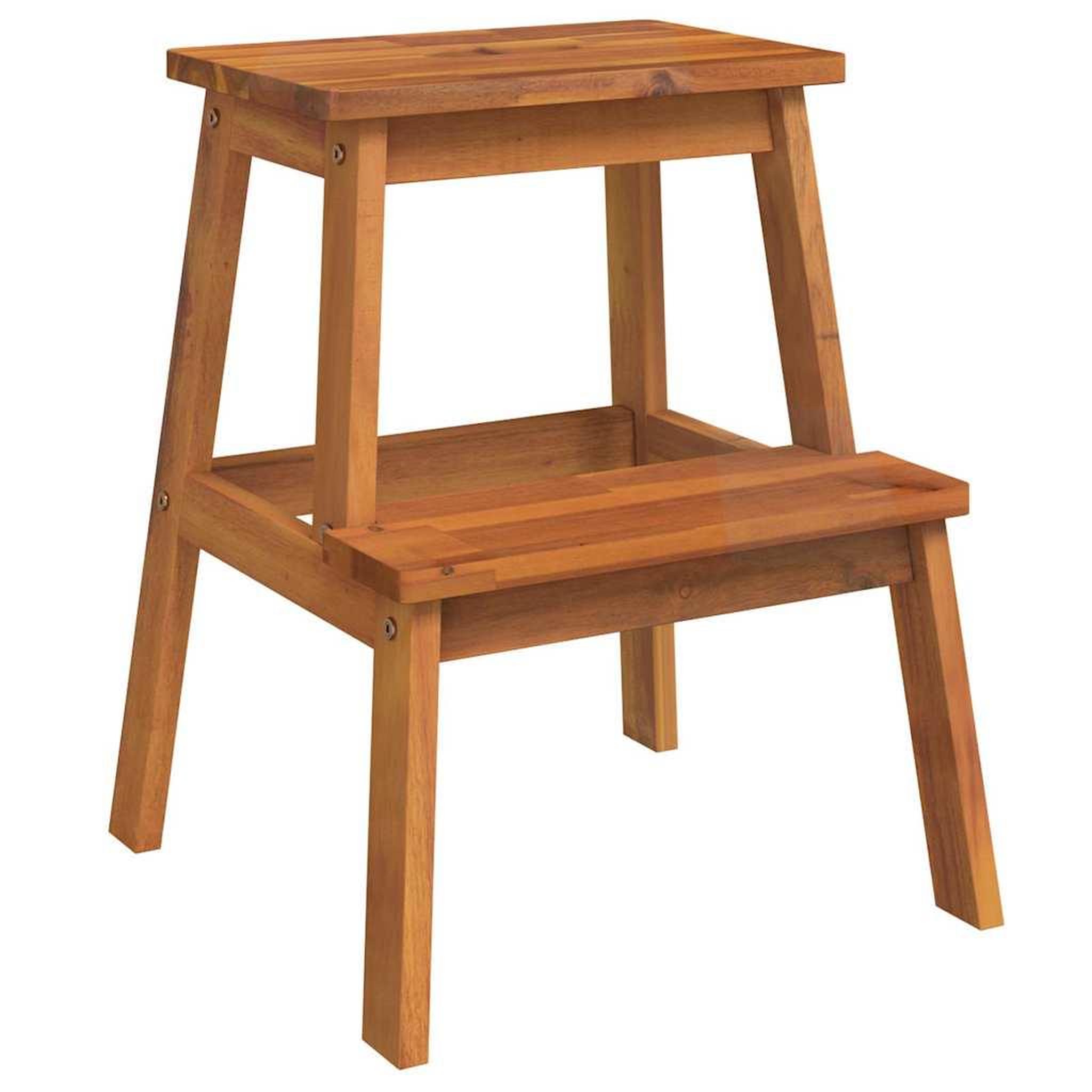 Voir la diapositive 2 : VIDAXL Tabouret-escabeau 2 marches 40x38x50 cm bois d'acacia solide