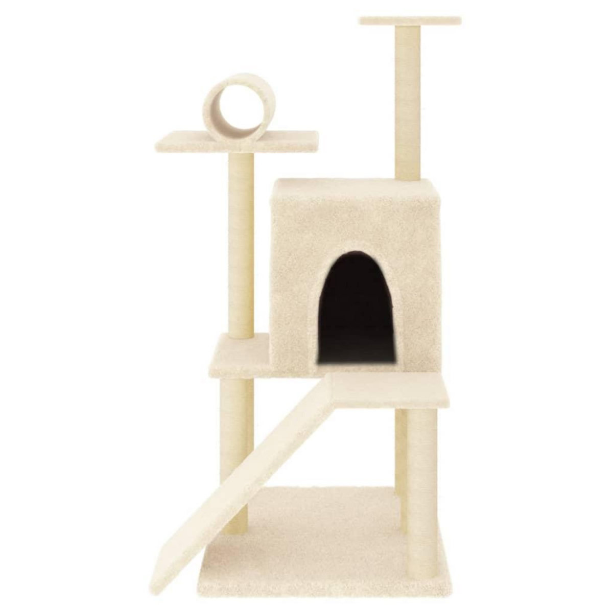 VIDAXL Arbre a chat avec griffoirs en sisal creme 110,5 cm