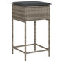 Voir la diapositive 4 : VIDAXL Ensemble de bar de jardin 5 pcs avec coussins gris poly rotin
