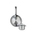 ELO Ensemble de 1 Poêle de cuisson 28 cm et 1 faitout 14 cm Elo Profi Citrin