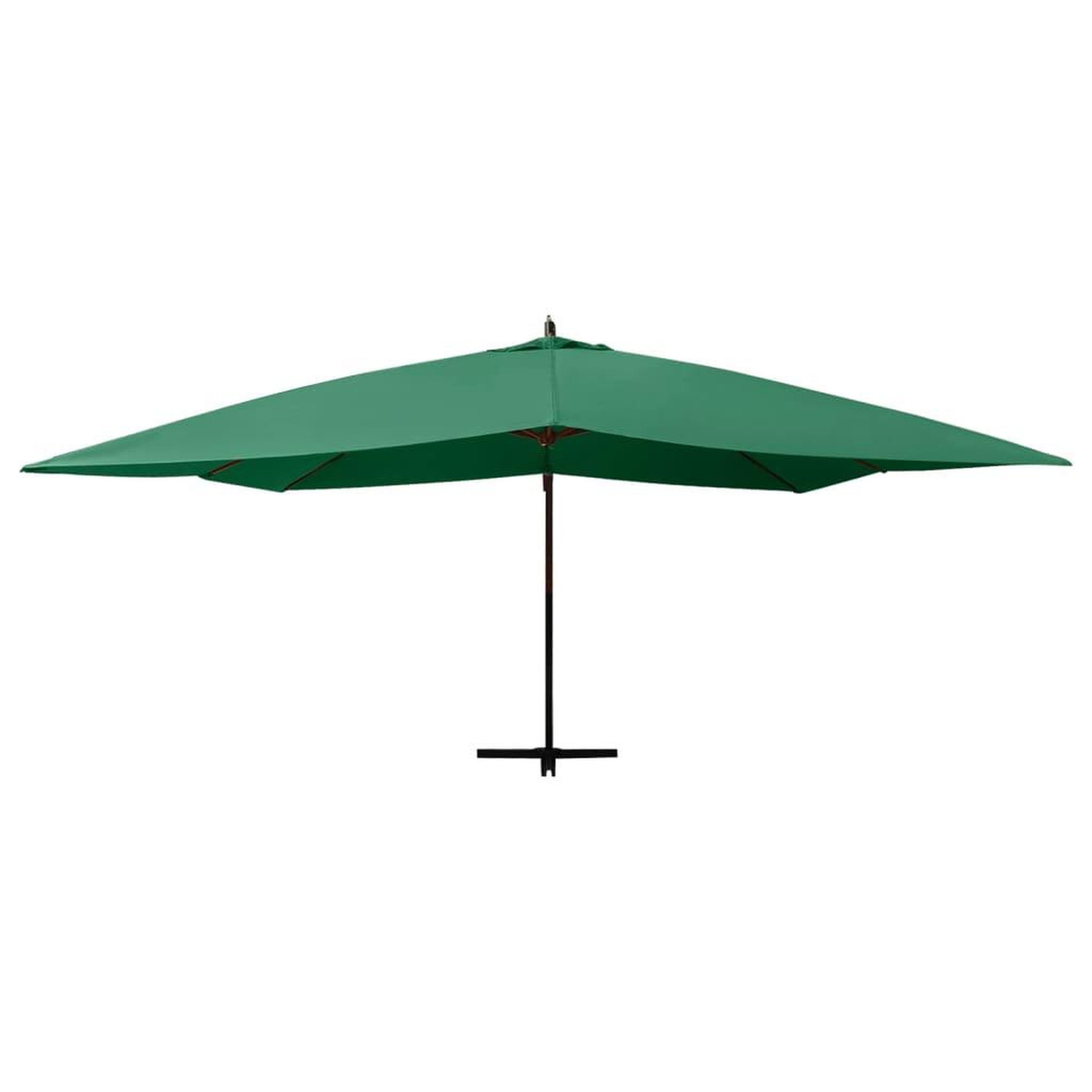 Voir la diapositive 3 : VIDAXL Parasol de jardin en porte-a-faux avec mat en bois vert