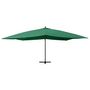 Voir la diapositive 3 : VIDAXL Parasol de jardin en porte-a-faux avec mat en bois vert