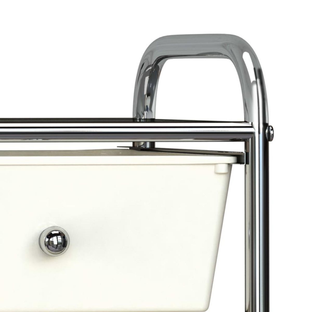 VIDAXL Chariot de rangement mobile a 4 tiroirs Blanc Plastique