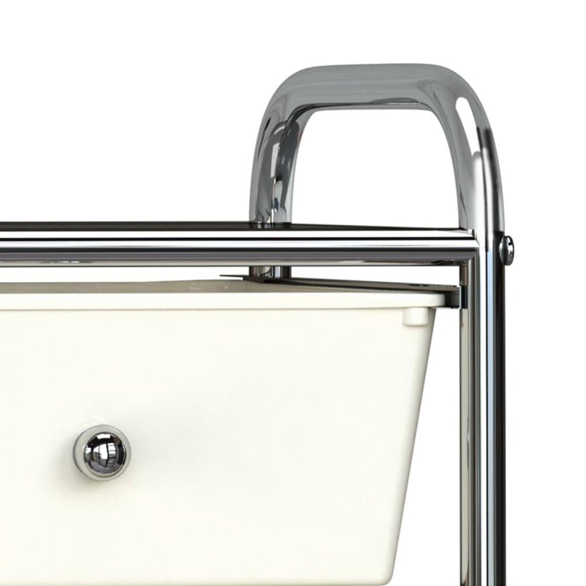 VIDAXL Chariot de rangement mobile a 4 tiroirs Blanc Plastique