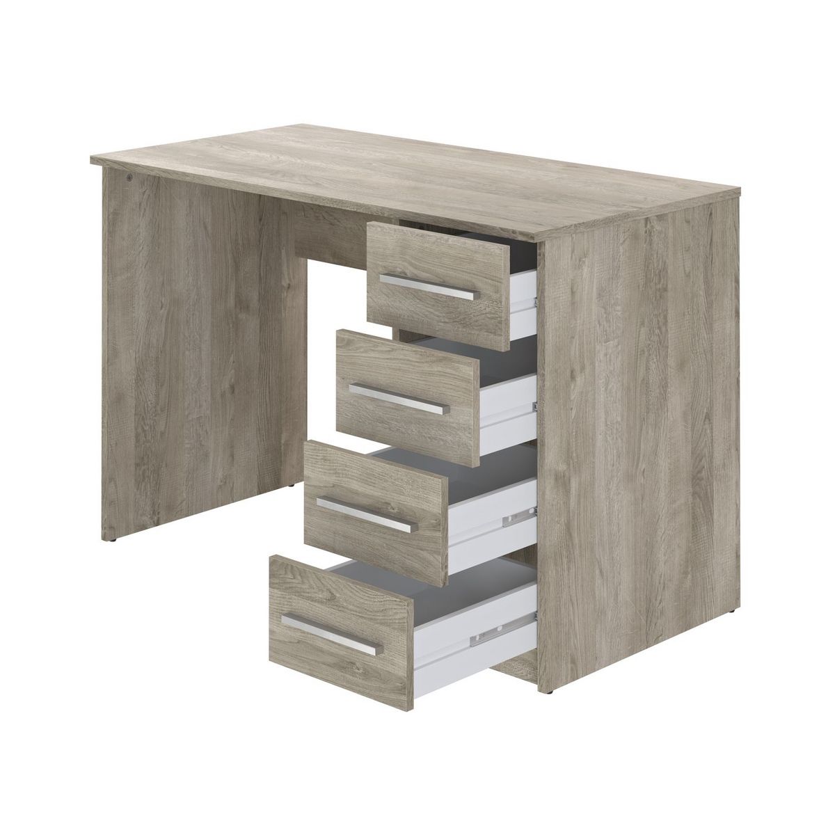 Bureau droit 4 tiroirs L110cm CARLOS