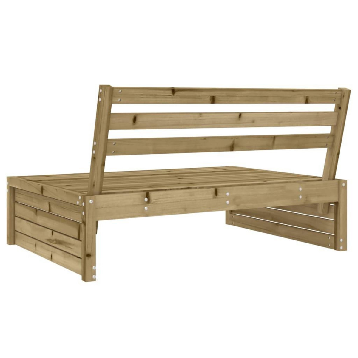 VIDAXL Canape central de jardin 120x80 cm bois de pin impregne