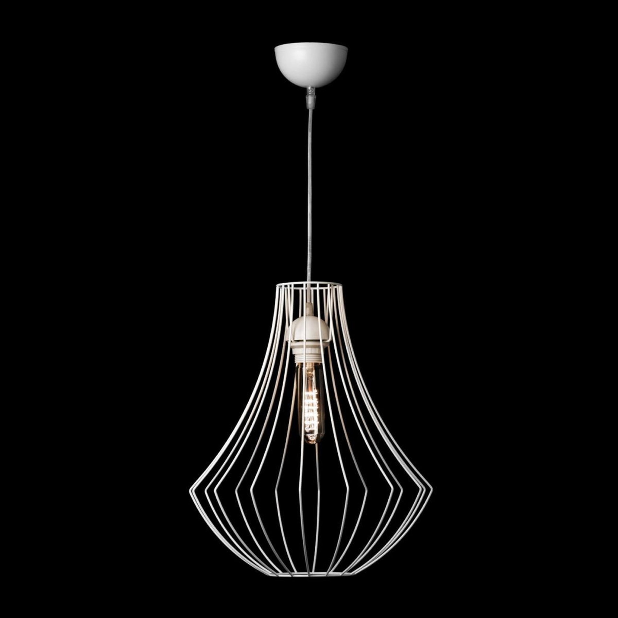 Voir la diapositive 2 : Paris Prix Lampe Suspension en Métal  Jasmin  40cm Blanc