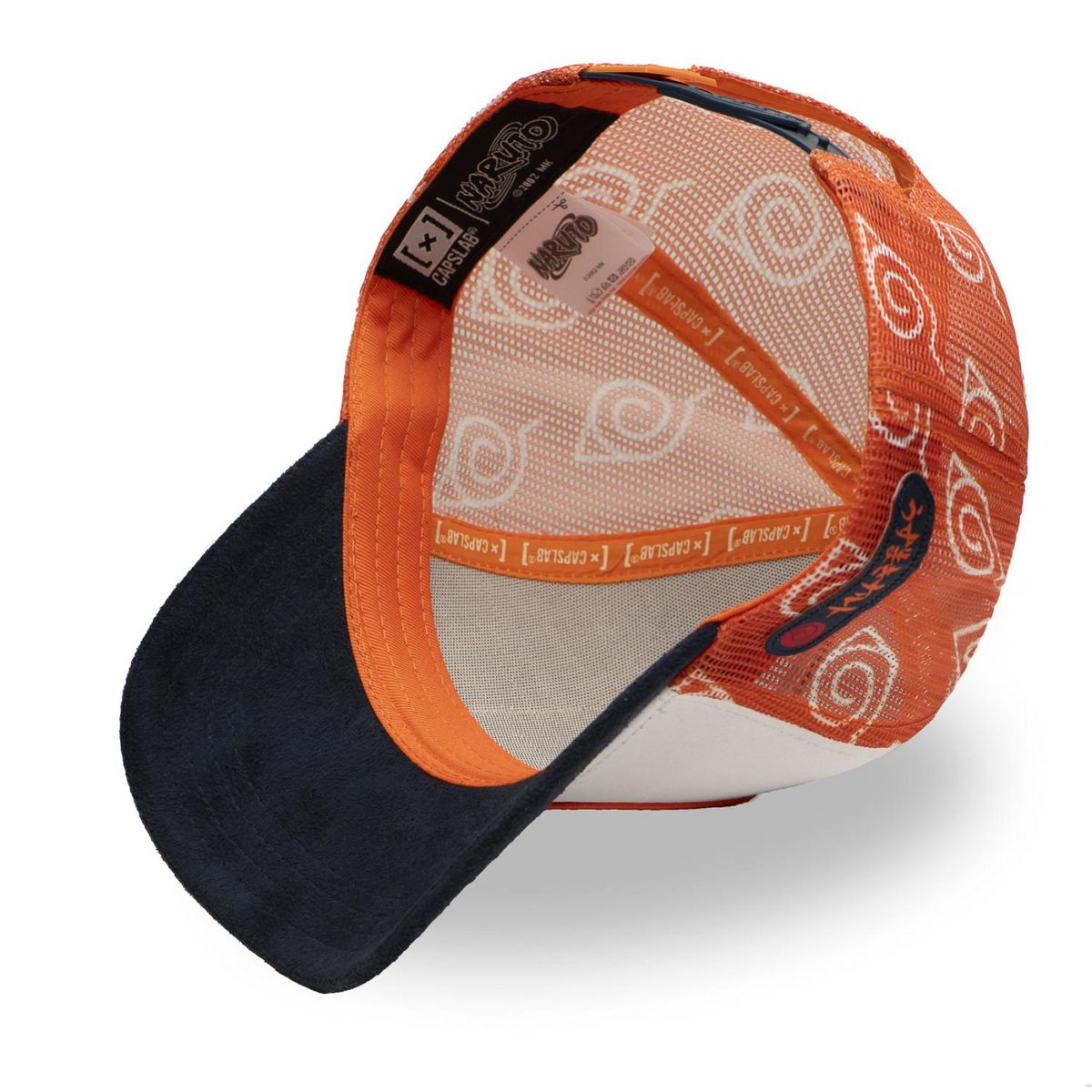CAPSLAB Casquette trucker avec filet mix sergé/suédine/mesh Naruto Uzumaki