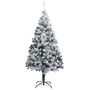 Voir la diapositive 2 : VIDAXL Sapin de Noël artificiel avec neige floquée vert 210 cm PVC