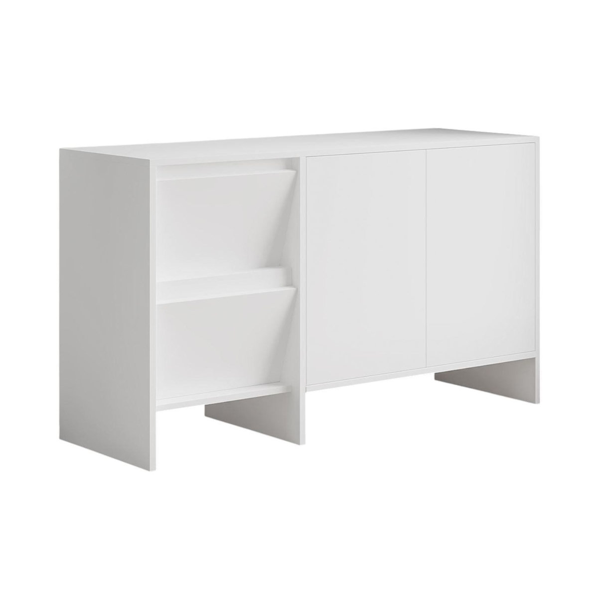 Habitat et Jardin Buffet en bois  Laris 130  - 130 x 44 x 82 cm - Blanc