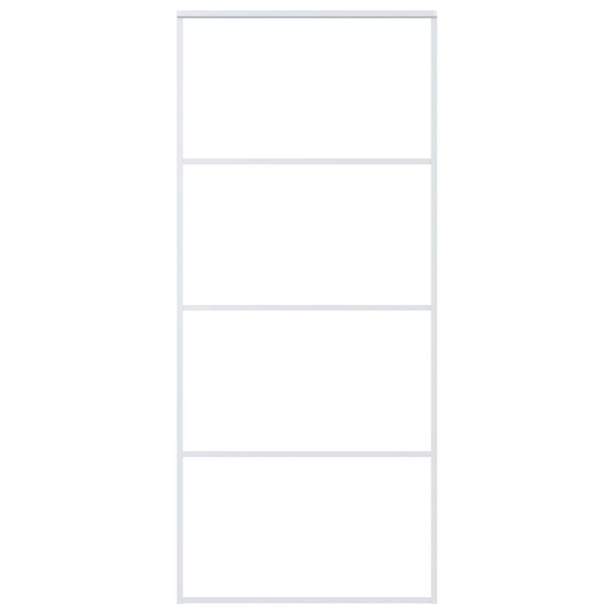 VIDAXL Porte coulissante Verre ESG depoli et aluminium 90x205 cm Blanc