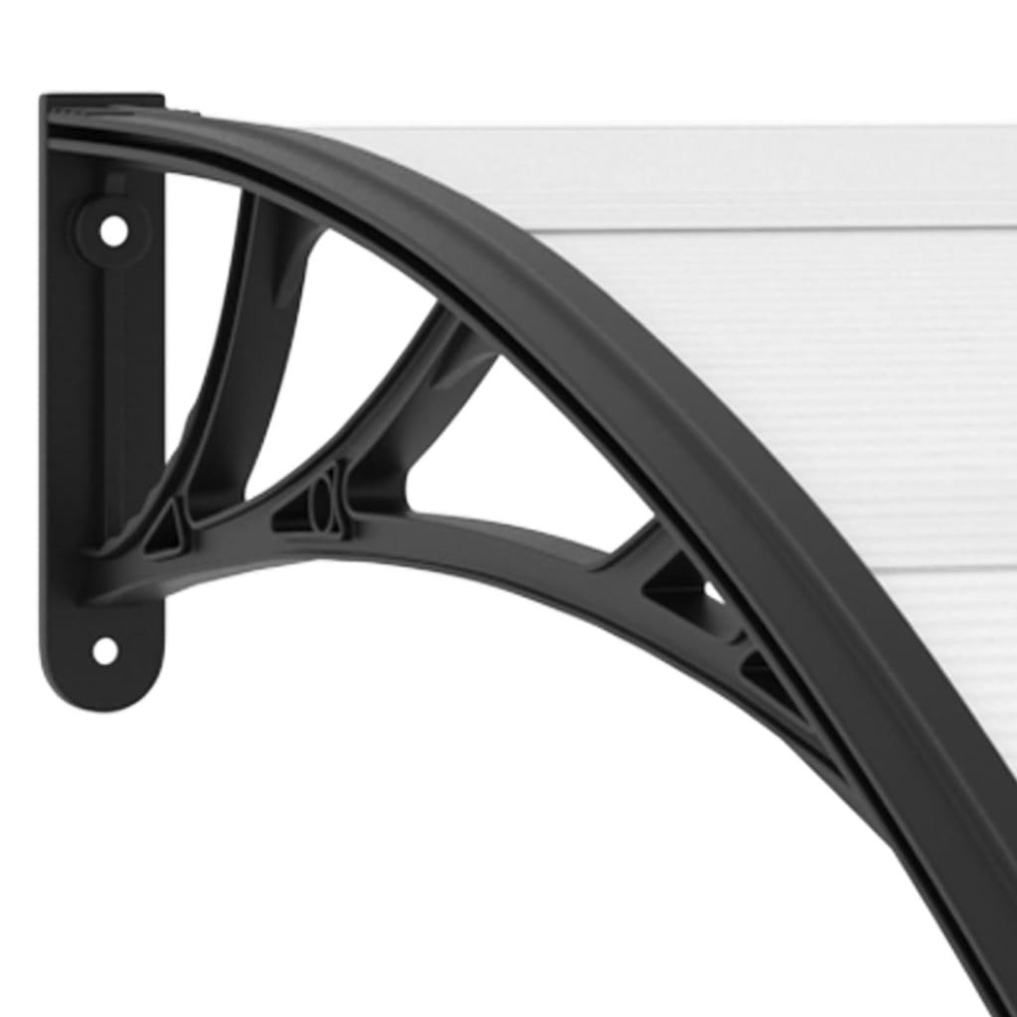 Voir la diapositive 4 : VIDAXL Auvent de porte Noir et transparent 240x75 cm PC