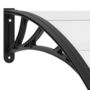 Voir la diapositive 4 : VIDAXL Auvent de porte Noir et transparent 240x75 cm PC