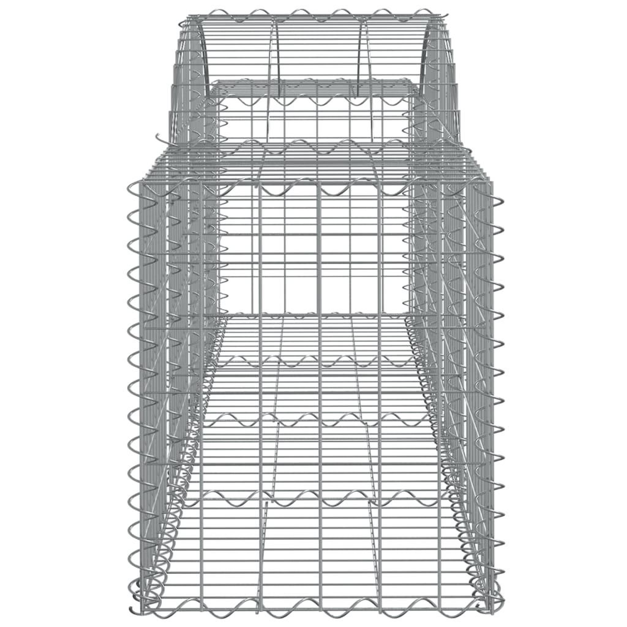Voir la diapositive 5 : VIDAXL Paniers a gabions arques 10 pcs 200x50x60/80 cm Fer galvanise