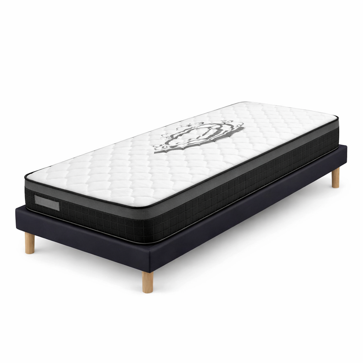 PROVENCE LITERIE Ensemble Sommier Tapissier et Matelas Soutien Ferme Mousse