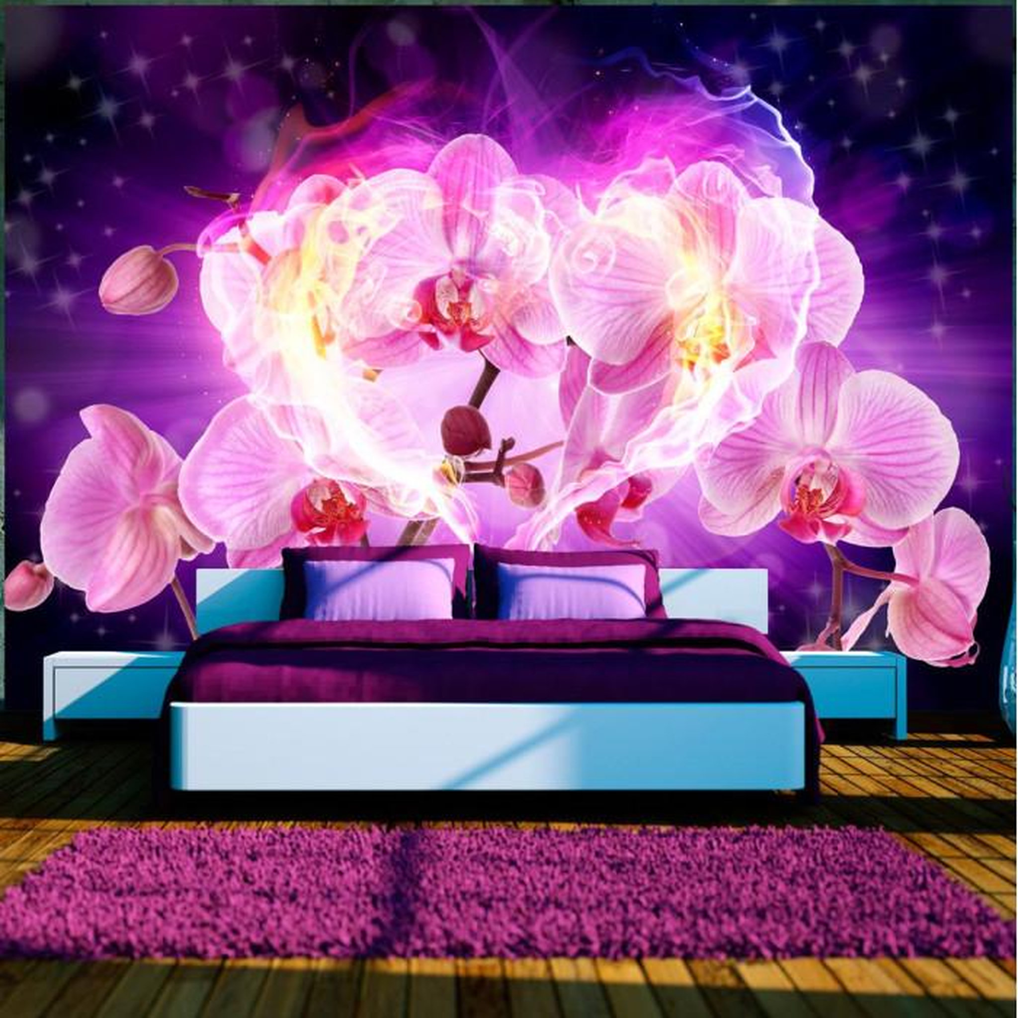 Paris Prix Papier Peint  Orchids in Flames. Coloris disponibles : Multicolore