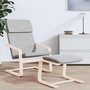 Voir la diapositive 3 : VIDAXL Chaise de relaxation Gris clair Tissu