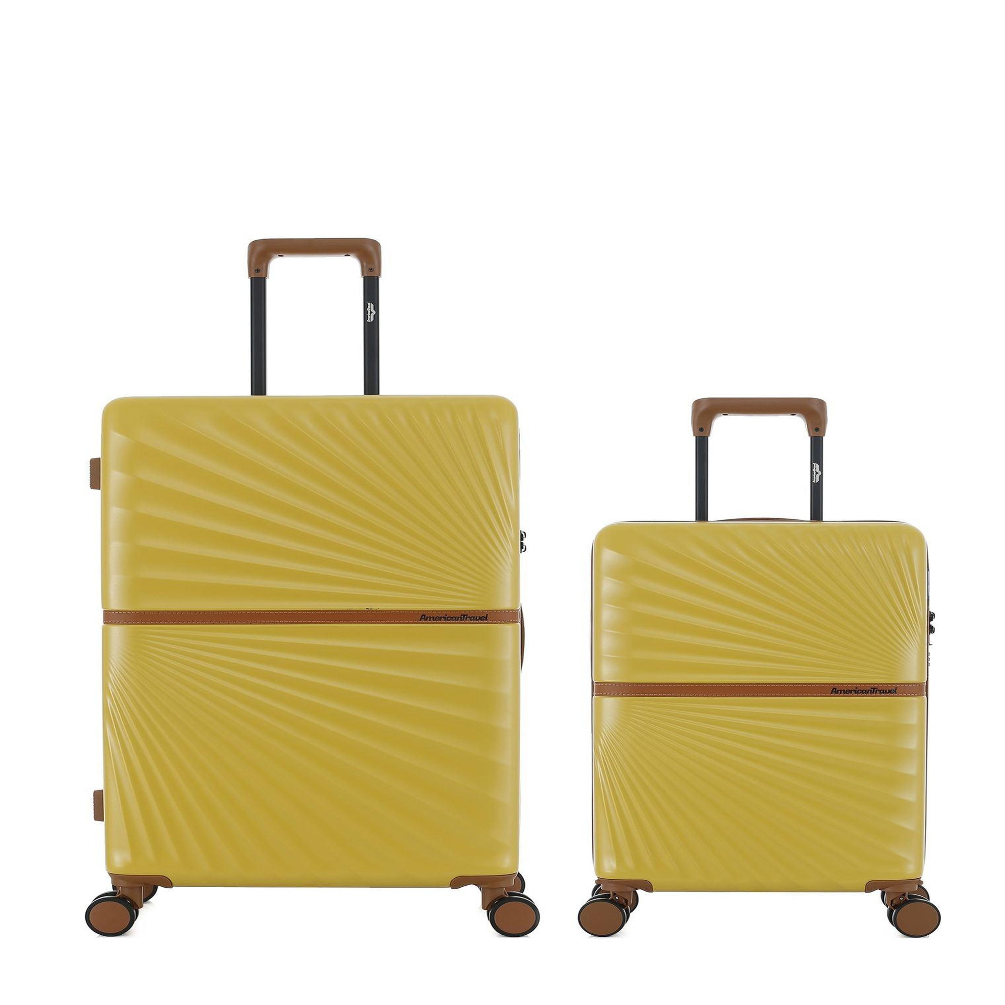 AMERICAN TRAVEL Lot de 2 Valises Rigides Grand Format et Cabine OAKLAND