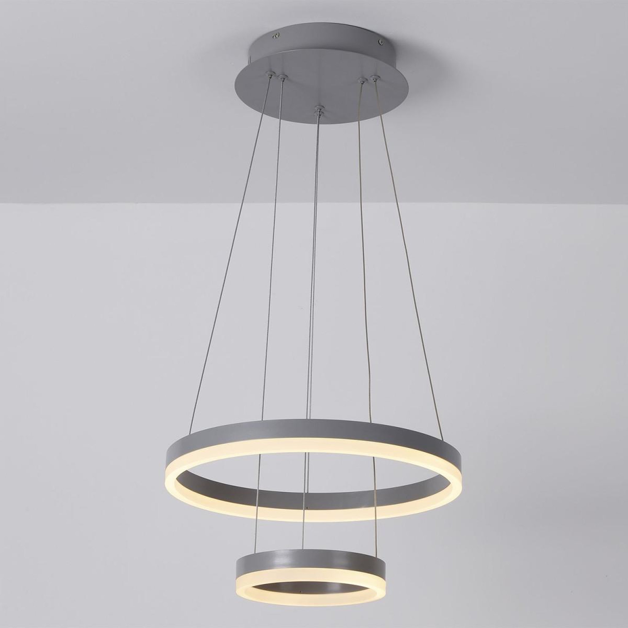 Voir la diapositive 3 : Paris Prix Suspension en métal led  plaox  120cm gris