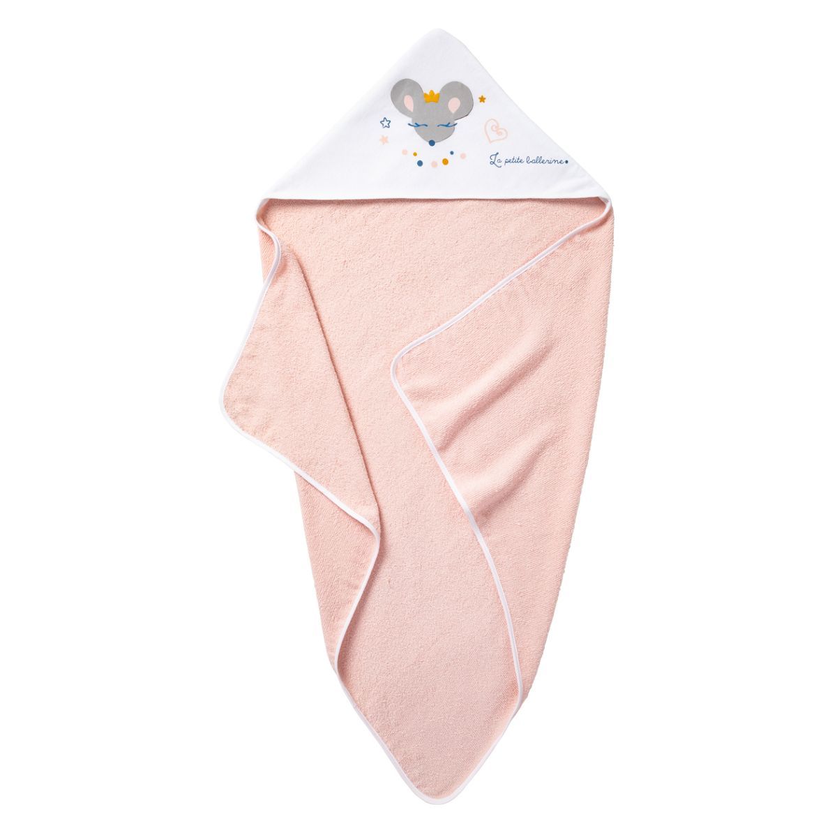 Babycalin Cape de bain bébé avec capuche 80x80cm Ballerine