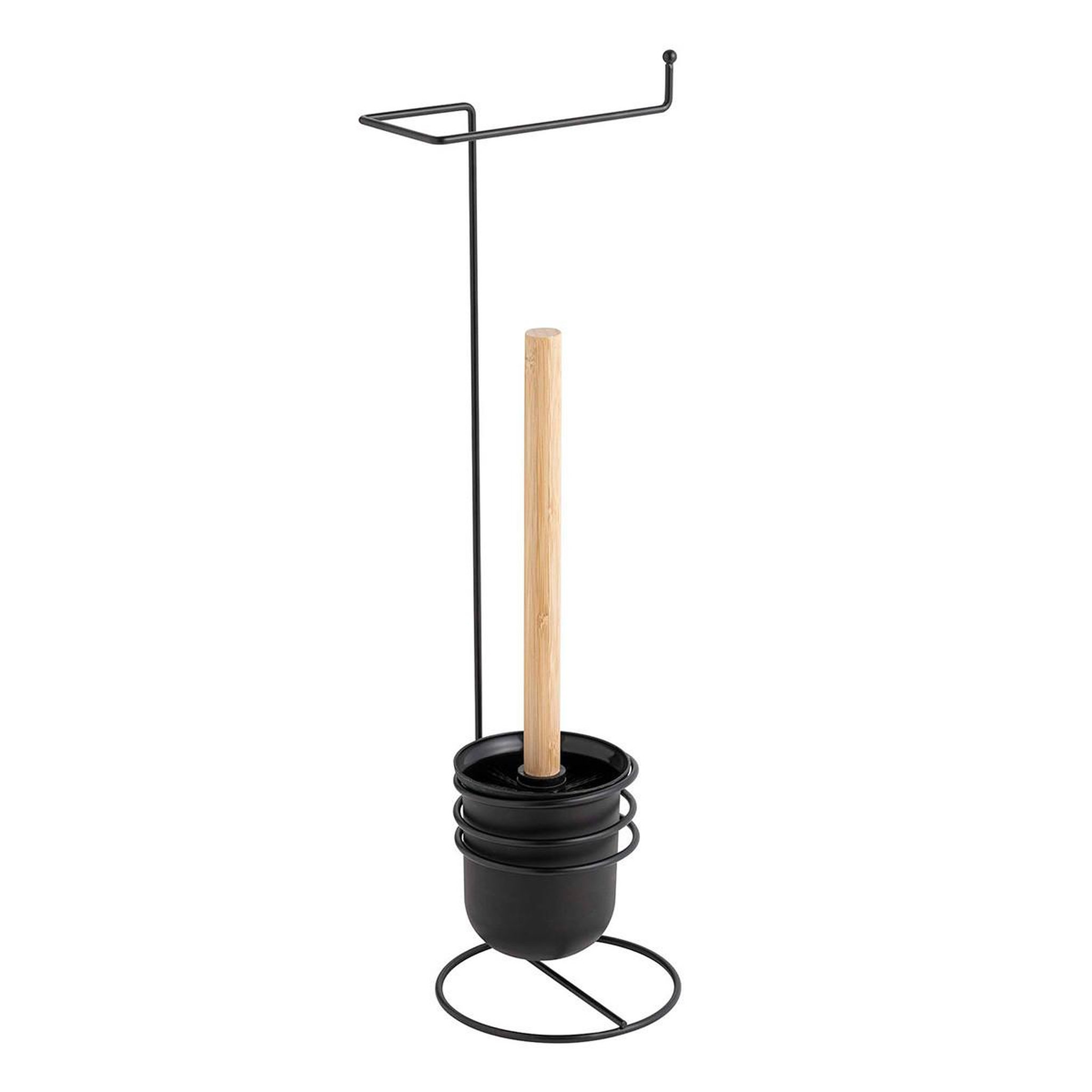 Douceur d'Intérieur Brosse wc avec dérouleur papier  filano  53cm noir