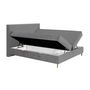 Voir la diapositive 2 : BEST MOBILIER Rafaela - lit boxspring - 160x200 - coffres et surmatelas inclus - en velours