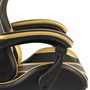 Voir la diapositive 5 : VIDAXL Fauteuil de jeux video avec repose-pied Noir et dore Similicuir