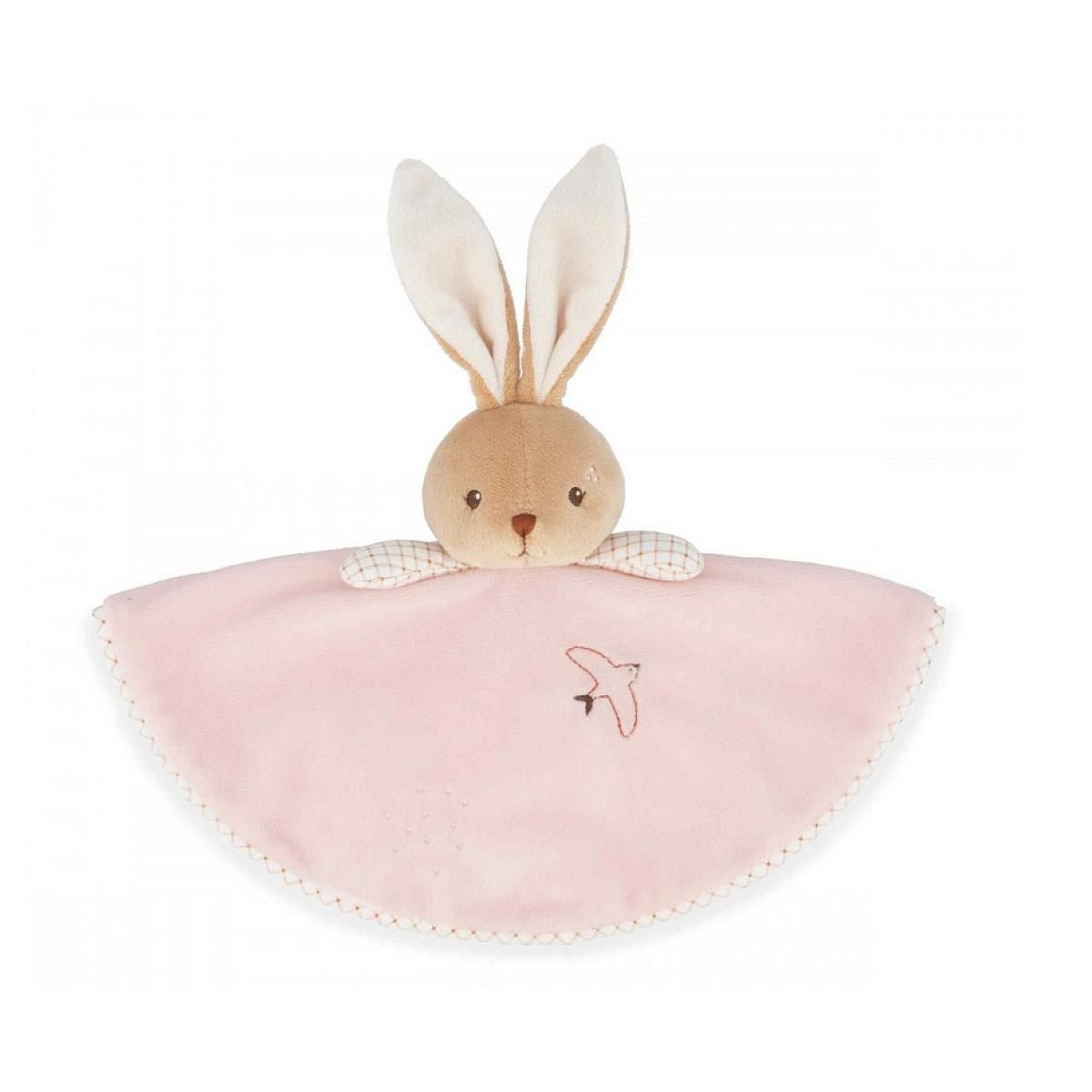 Kaloo Doudou plat lapin rose avec boite