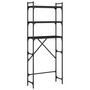 Voir la diapositive 2 : VIDAXL Etagere de lave-linge noir 67x25x163 cm bois d'ingenierie