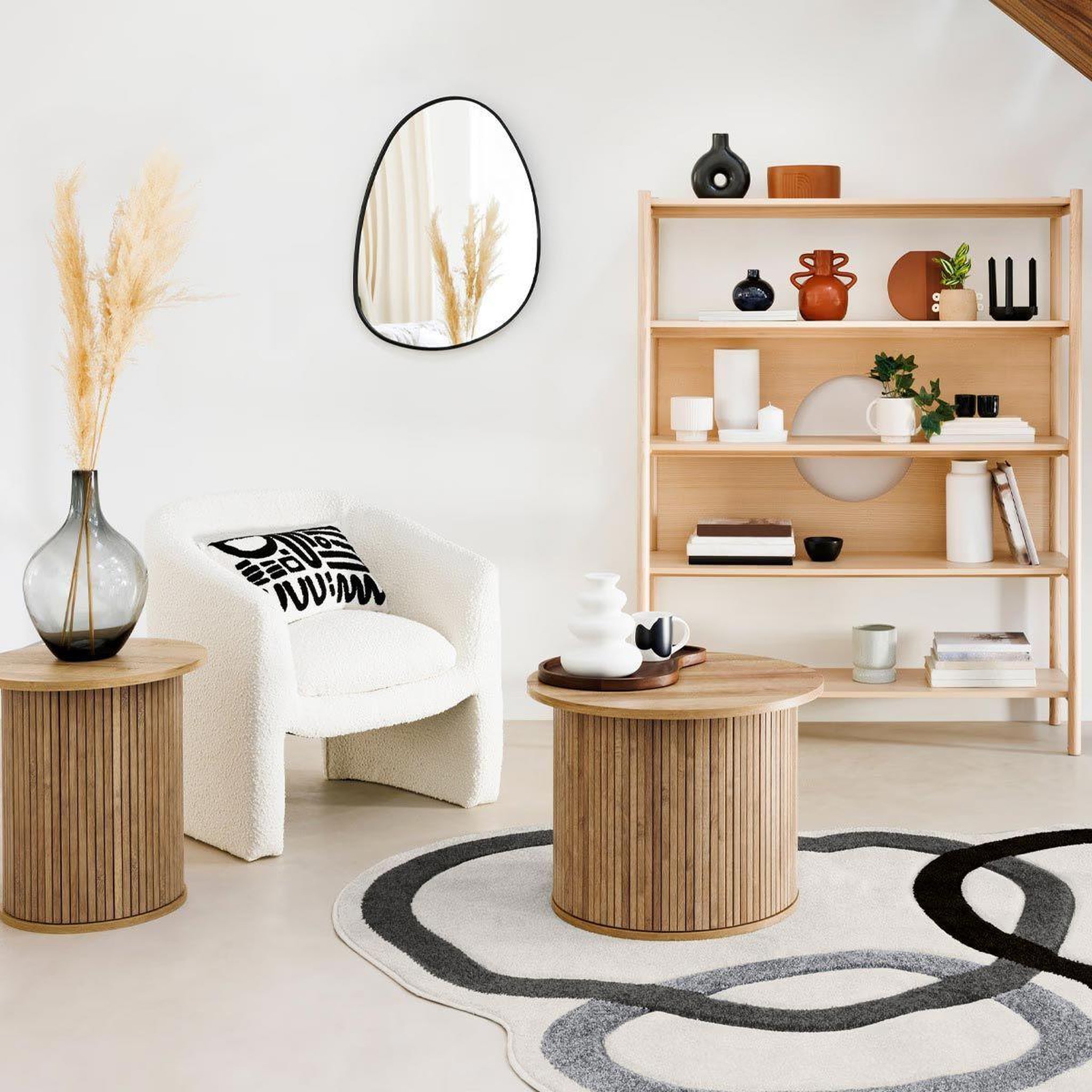 Voir la diapositive 4 : ATMOSPHERA Table basse design  colva  60cm beige