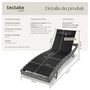 Voir la diapositive 6 : tectake Bain de soleil en rotin résistant et anti-UV gris tacheté