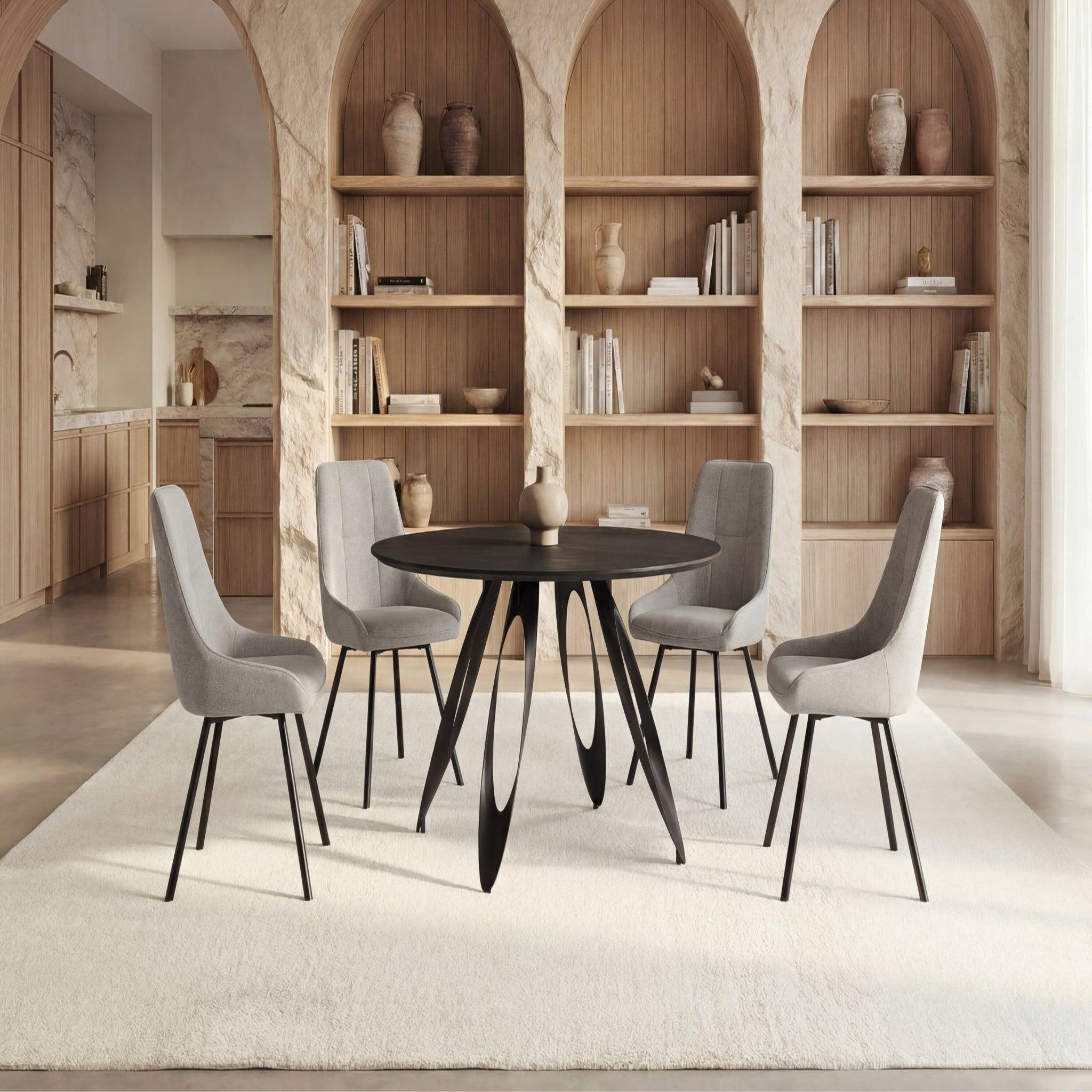 Voir la diapositive 3 : CASANOVA PARIS Alicia - lot de 4 chaises pieds en métal