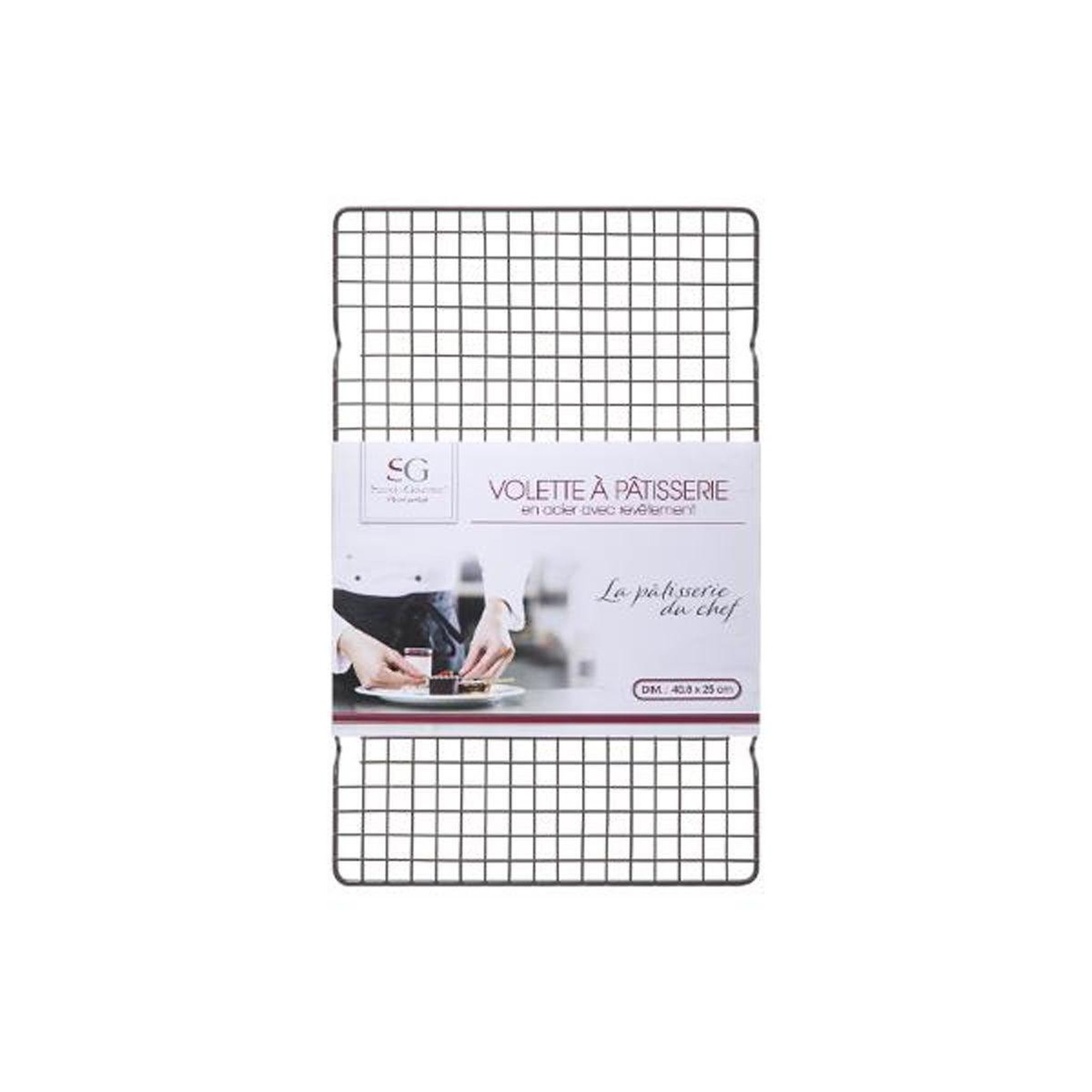 Voir la diapositive 2 : FIVE Volette à pâtisserie  rectangulaire  41cm taupe