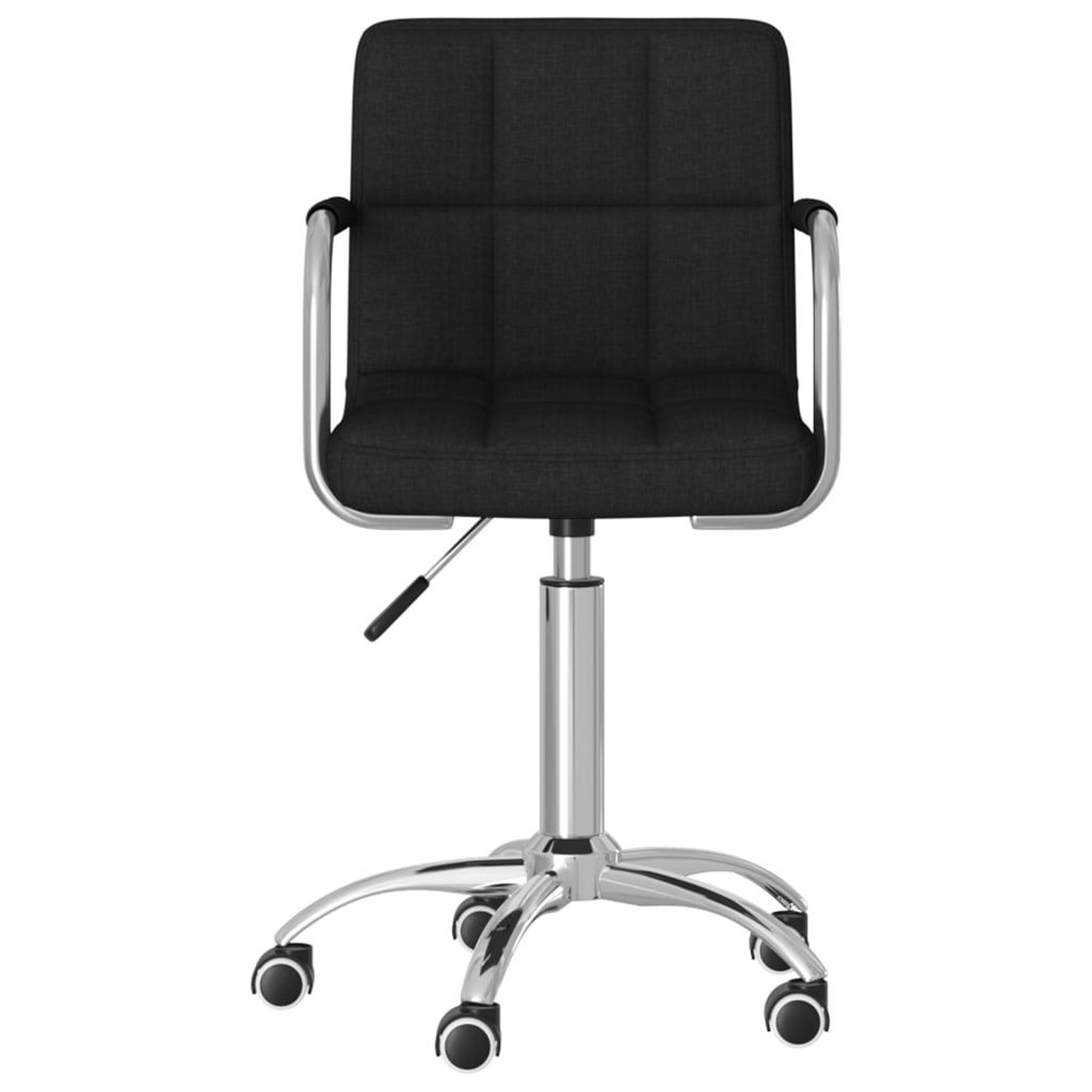 Voir la diapositive 3 : VIDAXL Chaise pivotante de bureau Noir Tissu