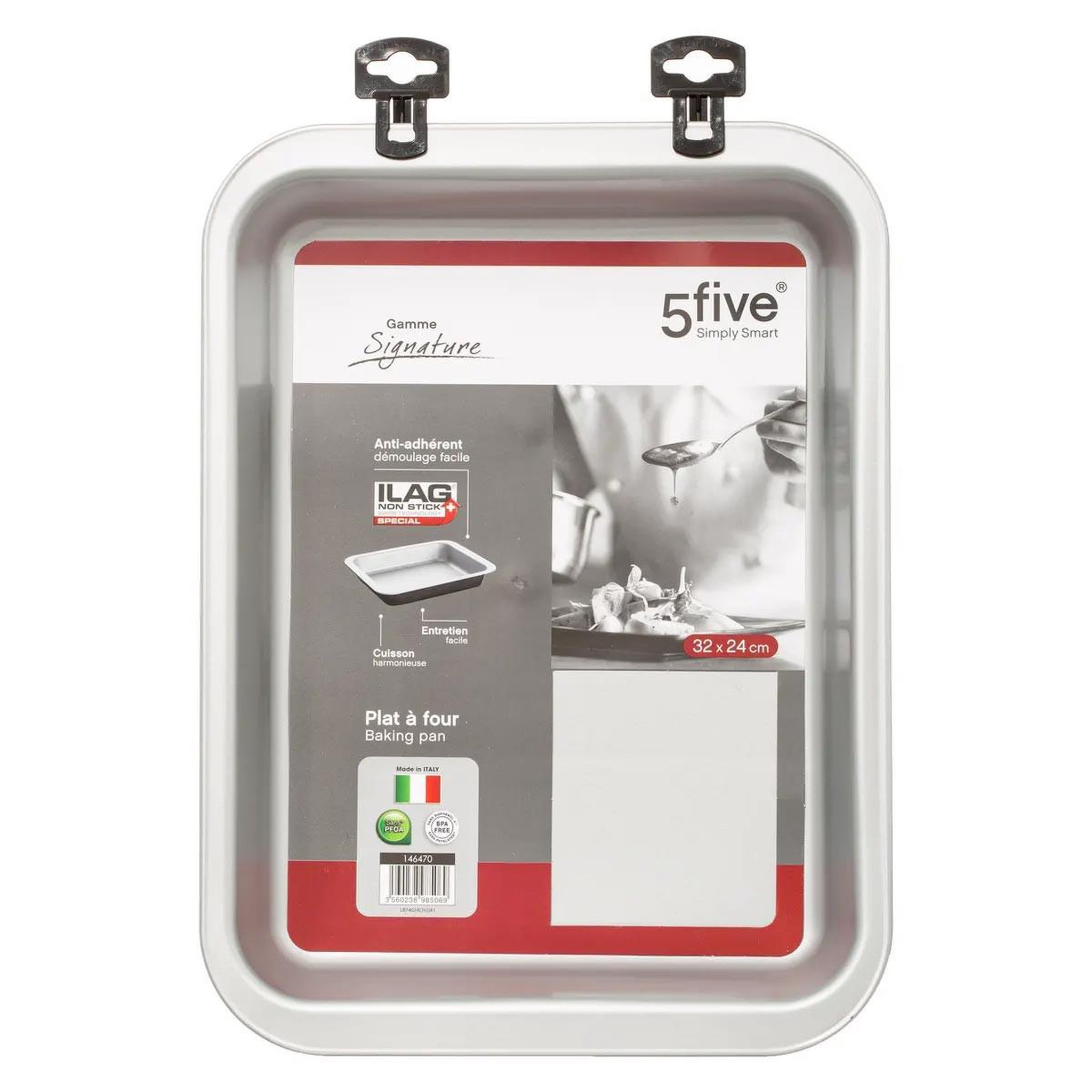 Voir la diapositive 2 : FIVE Moule en métal rectangulaire  signature  32cm noir