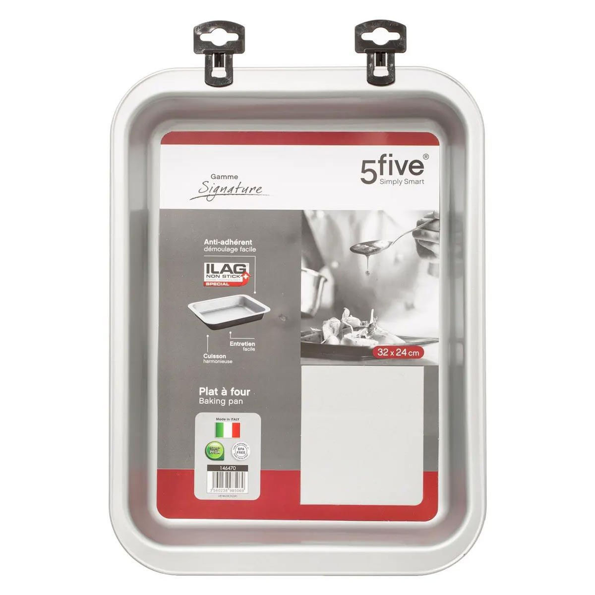FIVE Moule en Métal Rectangulaire  Signature  32cm Noir