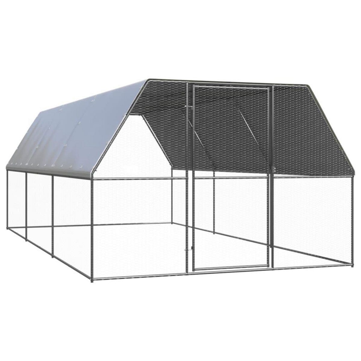 VIDAXL Poulailler d'exterieur 3x6x2 m Acier galvanise