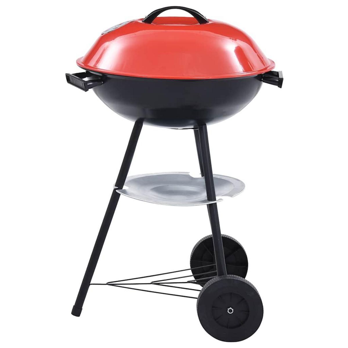 VIDAXL Barbecue portable XXL au charbon avec roues 44 cm