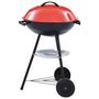 Voir la diapositive 2 : VIDAXL Barbecue portable XXL au charbon avec roues 44 cm