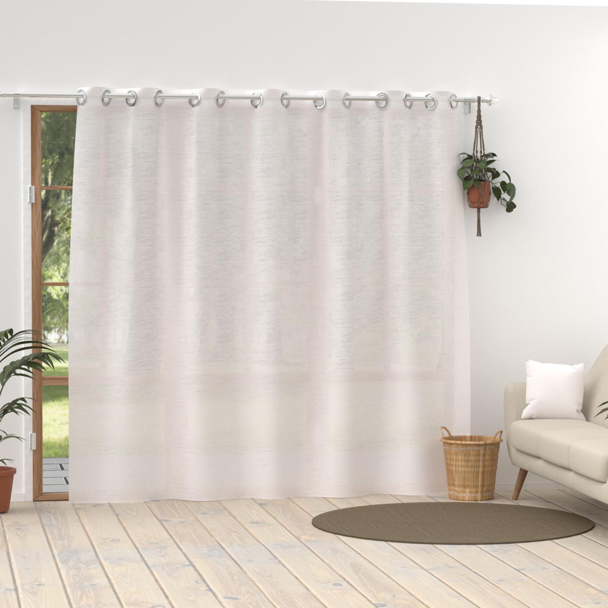 Voir la diapositive 2 : SOLEIL D'OCRE Voile lin à oeillets LINEN, par Soleil d'Ocre
