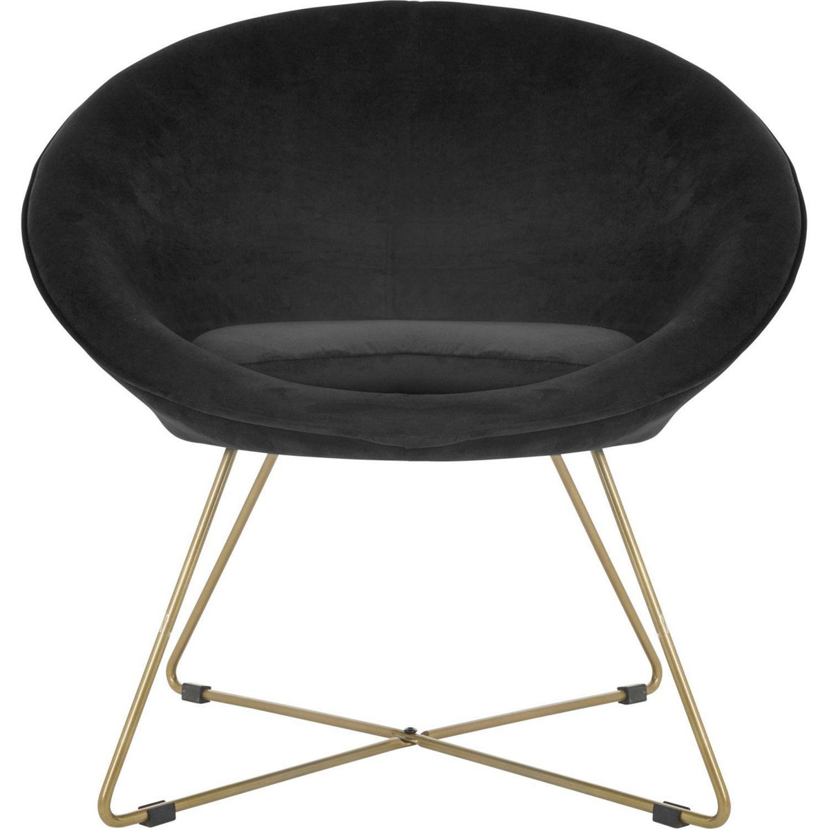 ATMOSPHERA Fauteuil de salon en velours Evan