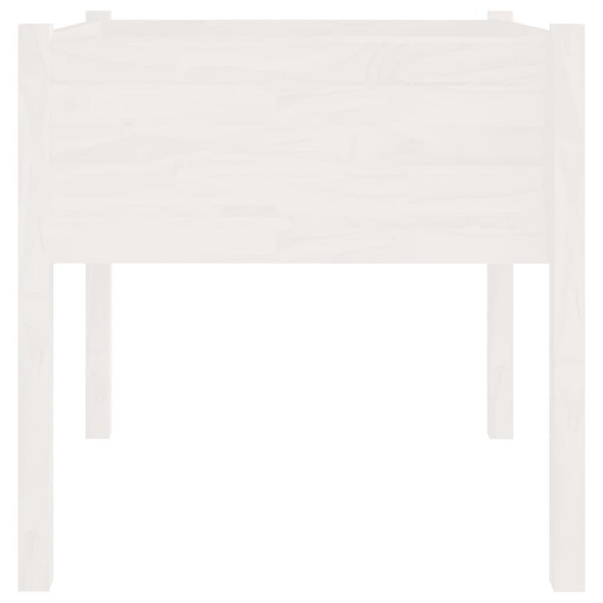 VIDAXL Jardinieres 2 pcs Blanc 70x70x70 cm Bois de pin massif