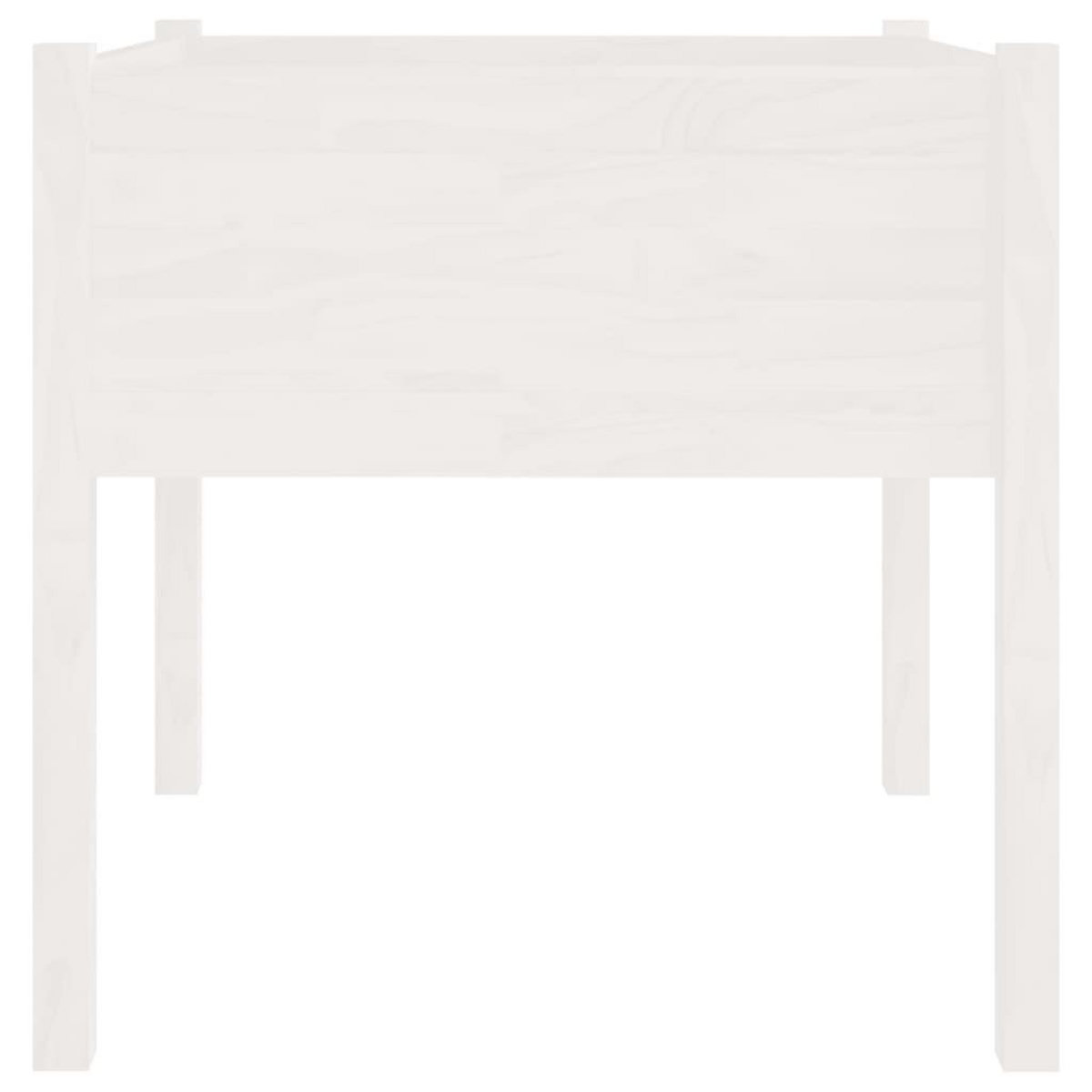 VIDAXL Jardinieres 2 pcs Blanc 70x70x70 cm Bois de pin massif