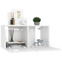 Voir la diapositive 3 : VIDAXL Meuble TV suspendu Blanc brillant 60x30x30 cm