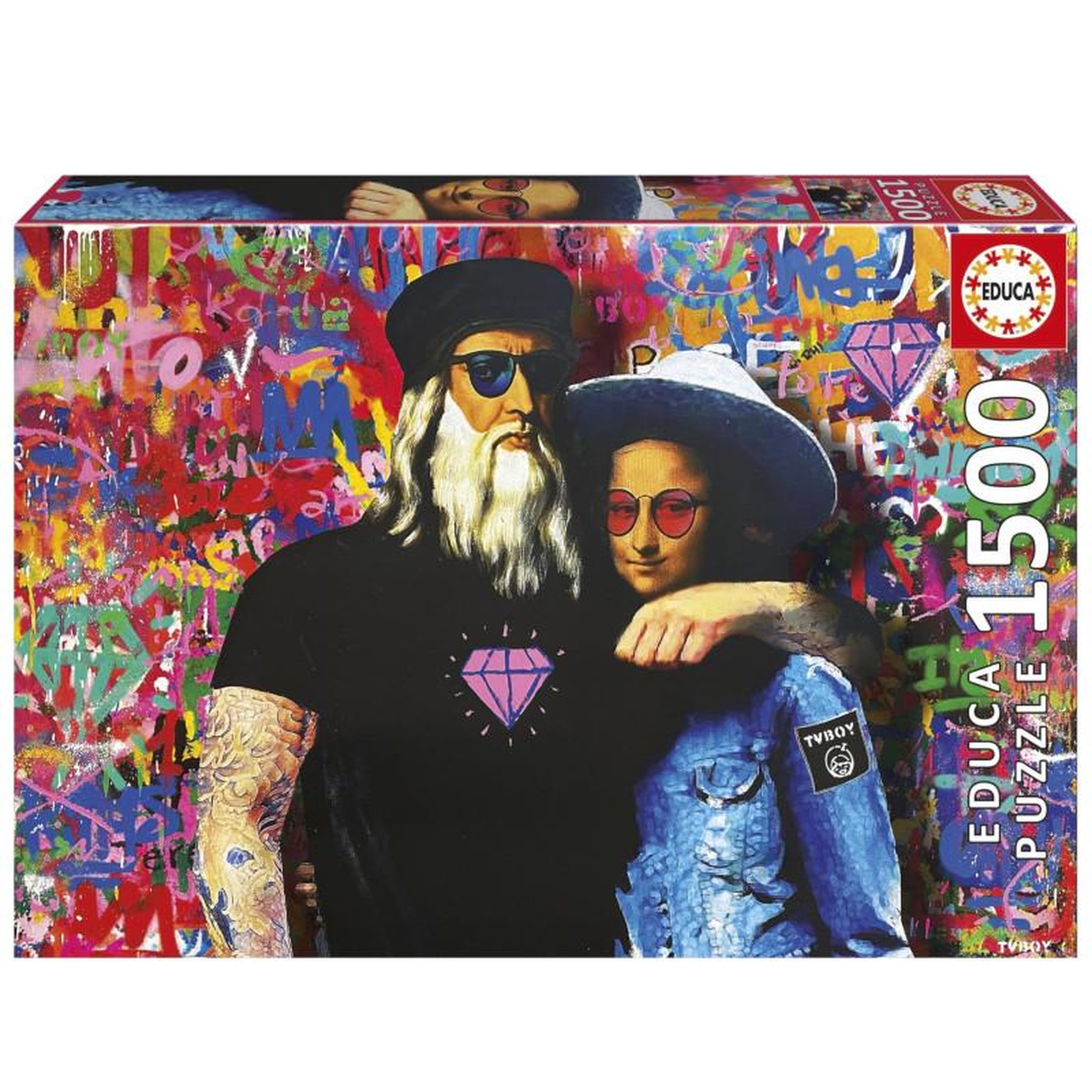 EDUCA Puzzle 1500 pièces – Léo et Lisa – 60 x 85 cm – Educa – Dessins animés et BD