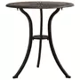 VIDAXL Table de jardin Bronze 62x62x65 cm Aluminium coule