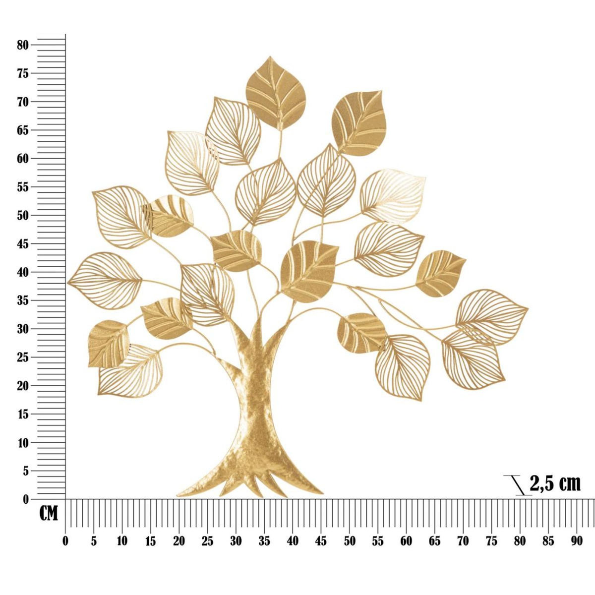 Paris Prix Décoration Murale en Métal  Albero  81cm Or