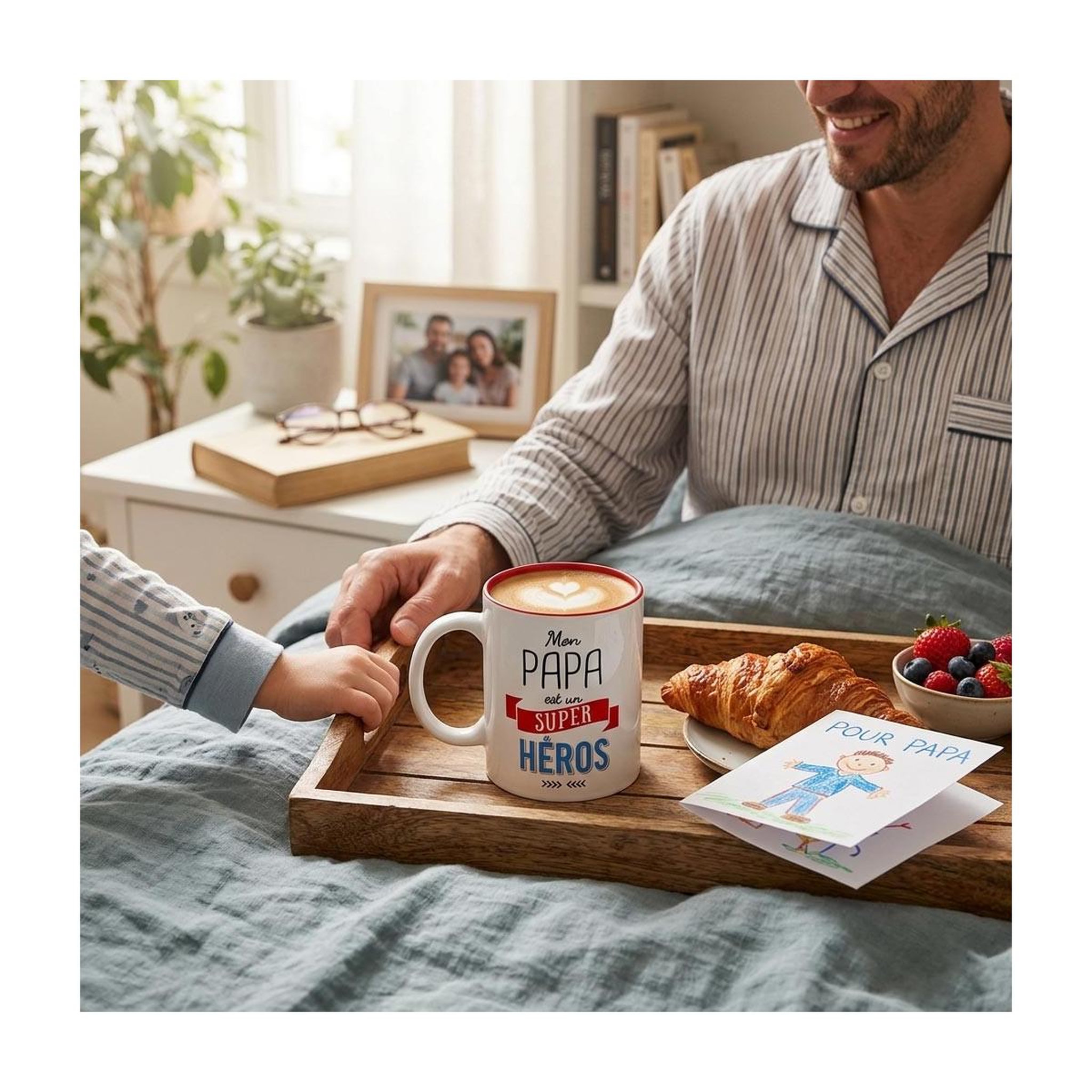Voir la diapositive 2 : The concept Factory Mug design  mon papa  12cm blanc
